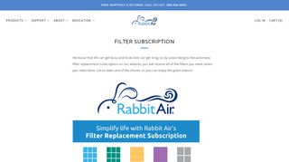 
                            2. Filter Subscription – Rabbit Air