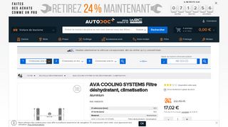 
                            8. Filtre déshydratant, climatisation AVA COOLING SYSTEMS ...