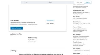 
                            5. Fin Gillon - Senior Recruitment Consultant - Randstad UK | LinkedIn