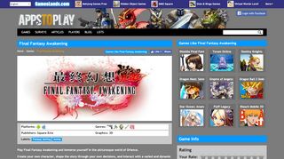 
                            7. Final Fantasy Awakening - Apps To Play