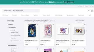 
                            3. Final Fantasy Yuna Greeting Cards | Redbubble