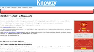 
                            2. (Finally) Free Wi-Fi at McDonald's - Knowzy