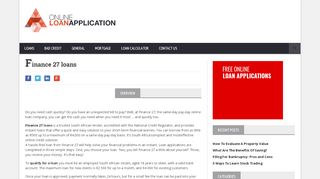 
                            3. Finance 27 loans - Loan application