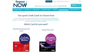 
                            1. Finance Now | Purple Visa Card | Warehouse …