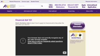 
                            5. Financial Aid 101 Video | American National University (ANU)