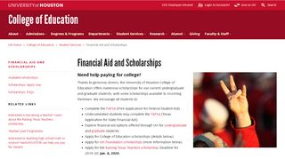 
                            4. Financial Aid and Scholarships - College of Education - University of ...