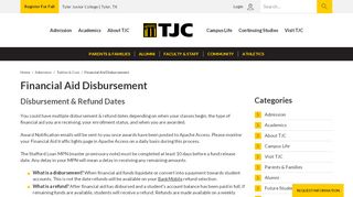 
                            9. Financial Aid Disbursement - TJC - Tyler Junior …