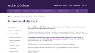 
                            9. Financial Aid | International Students | Amherst College