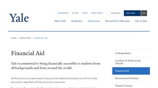 
                            8. Financial Aid | Yale University