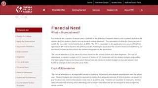 
                            7. Financial Need - Financial Aid - Yakima Valley College