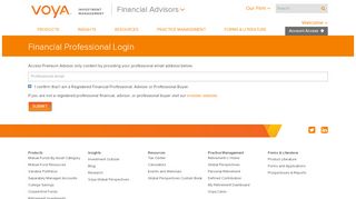 
                            8. Financial Professional Login | Voya Investment Management