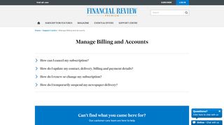 
                            1. Financial Review Subscribers - Manage Billing and …