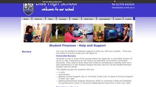 
                            8. Financial Support - Diss High School