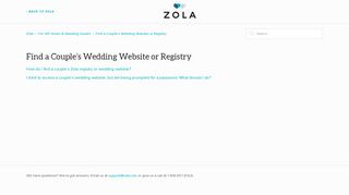 
                            2. Find a Couple’s Wedding Website or Registry – Zola