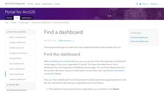 
                            4. Find a dashboard—Portal for ArcGIS | ArcGIS Enterprise