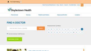 
                            7. Find a Doctor - Doylestown Health