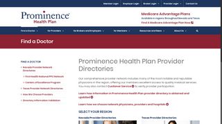 
                            3. Find a Doctor | Prominence Health Plan