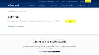 
                            8. Find a Financial Professional | MassMutual