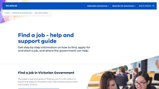 
                            7. Find a job - help and support guide - vic.gov.au