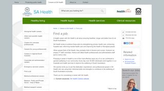 
                            5. Find a job :: SA Health