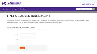 
                            3. Find a Travel Agent - G Adventures