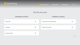 
                            8. Find Account | Locate Your Consumer or ... - synchrony.com