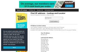 
                            11. Find IP Address - Lookup and locate an ip address