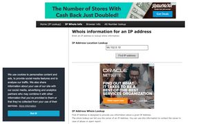 
                            5. Find IP Address - Lookup Whois information for an ip address