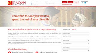 
                            3. Find Lakhs of Indian Brides & Grooms in Kalyan Matrimony