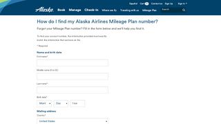 
                            5. Find my Mileage Plan number | Alaska Airlines - …