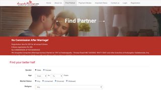 
                            4. Find Partner - Anugraha Marraige.com