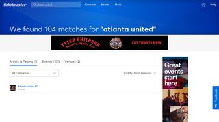 
                            6. Find tickets for 'atlanta united' at Ticketmaster.com