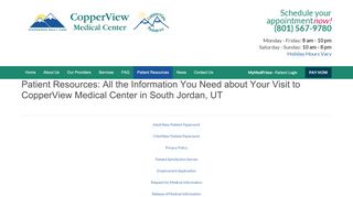 
                            2. Find What You Need on our Patient Resources Page in South Jordan ...