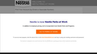 
                            6. Find Your Account (by Email or Associate Number) - Nestle Perks at ...