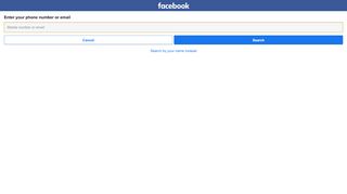 
                            3. Find Your Account - Facebook