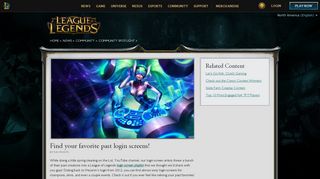 
                            3. Find your favorite past login screens! | League of Legends