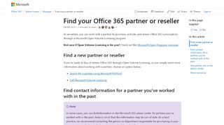 
                            7. Find your Office 365 partner or reseller | Microsoft Docs