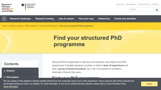 
                            9. Find your structured PhD programme - Research in Germany