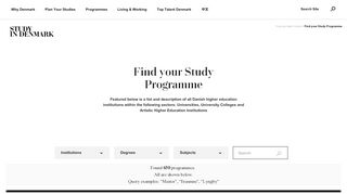 
                            2. Find your Study Programme — Study in Denmark