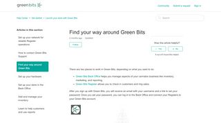 
                            6. Find your way around Green Bits – Help Center