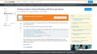 
                            1. Finding a User in Active Directory with the Login Name