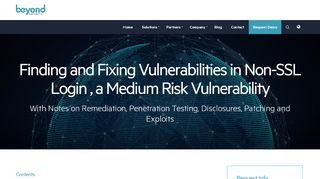 
                            3. Finding and Fixing Vulnerabilities in Non-SSL Login , a Medium Risk ...