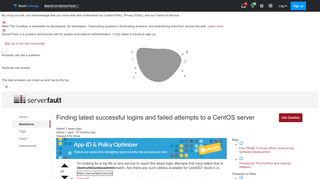 
                            3. Finding latest successful logins and failed attempts to a CentOS ...