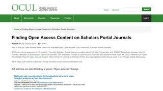 
                            4. Finding Open Access Content on Scholars Portal Journals | Ontario ...