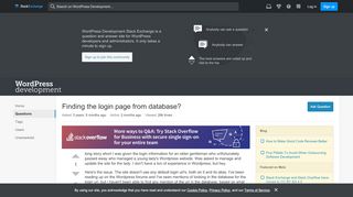 
                            4. Finding the login page from database? - WordPress Development ...