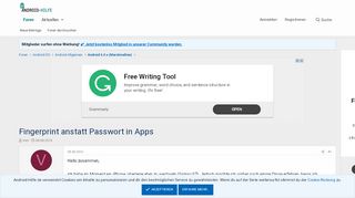 
                            3. Fingerprint anstatt Passwort in Apps - Android 6.0.x ...