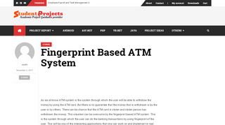 
                            3. Fingerprint Based ATM System - Student Project Guidance ...