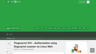 
                            7. Fingerprint GUI - Authorization using fingerprint scanner on Linux Mint