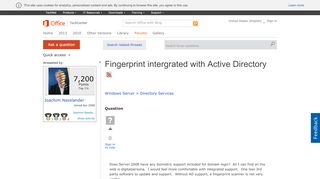 
                            7. Fingerprint intergrated with Active Directory