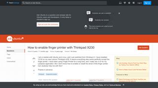 
                            5. fingerprint reader - How to enable finger printer with Thinkpad ...